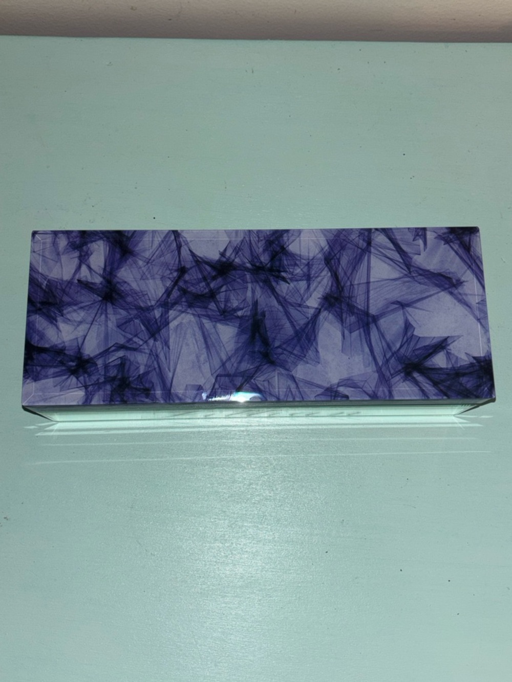 GLASS JEWELRY BOX ENGRAVED WITH NAME LILLIAN ON THE SIDE